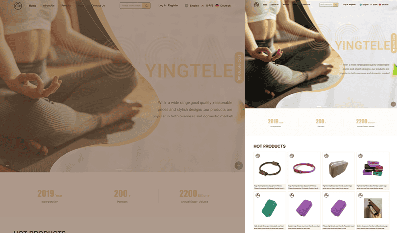 养生行业外贸独立站