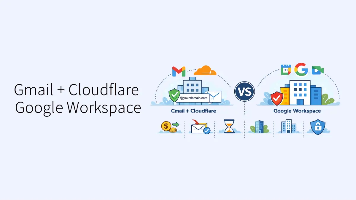 Gmail + Cloudflare免费邮箱和 Google Workspace：5 个关键差异，外贸企业邮箱别选错