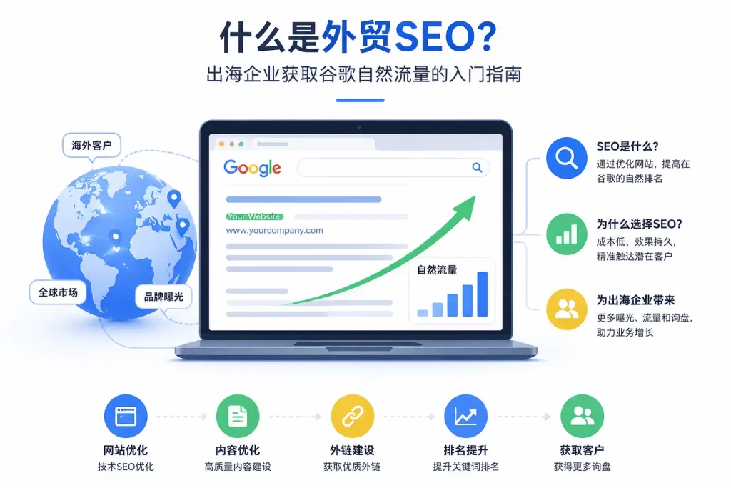 什么是外贸独立站SEO?出海企业获取谷歌自然流量的入门指南 1 什么是外贸SEO?出海企业获取谷歌自然流量的入门指南