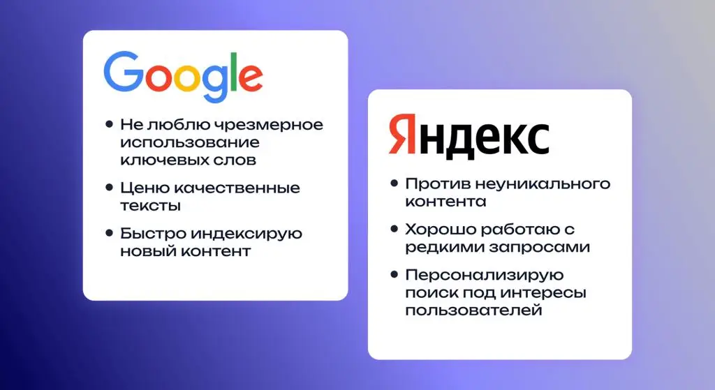 Yandex SEO和Google SEO有什么区别