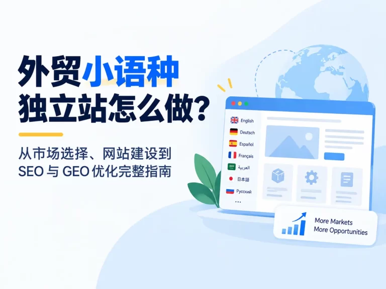 外贸小语种独立站怎么做?从市场选择、网站建设到 SEO 与 GEO 优化完整指南 2 47db0862 ba1e 444b a989 c2b04e9ad86a